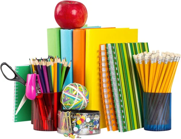 Material escolar colorido — Fotografia de Stock