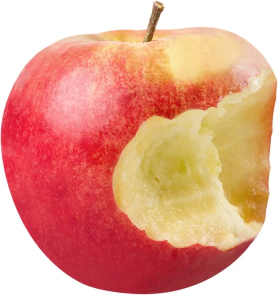 Close Fresh Red Apple Isolated White Background — Stock Photo, Image