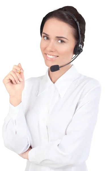 Callcenter-Betreiberin — Stockfoto