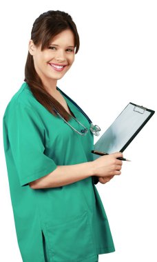 güzel bir genç kadın doktor