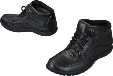 siyah deri Erkek Ayakkabı