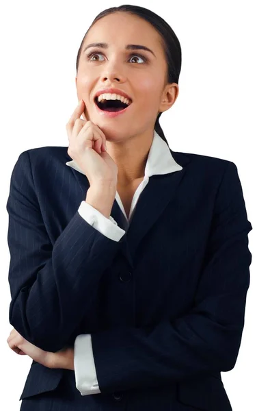 Excited young businesswoman — Stock Photo, Image