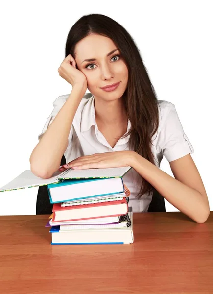 Mujer de negocios con camisa blanca — Foto de Stock