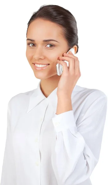 Young woman with phone — Stock Photo, Image