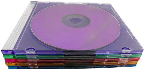 Fejhallgató és a CD-lemezek — Stock Fotó