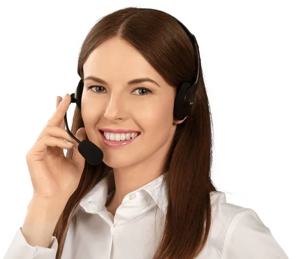 Callcenter-Betreiberin — Stockfoto