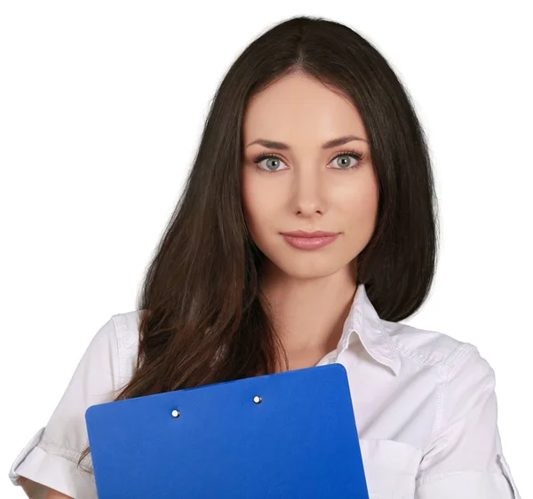 Geschäftsfrau im weißen Hemd — Stockfoto