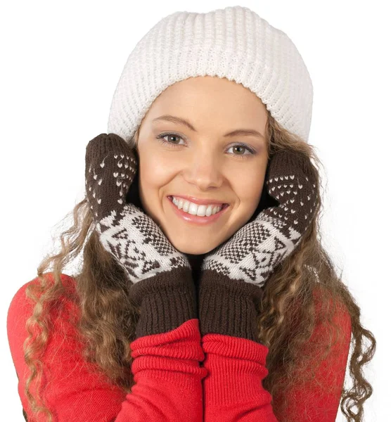 Mujer joven en ropa de invierno —  Fotos de Stock