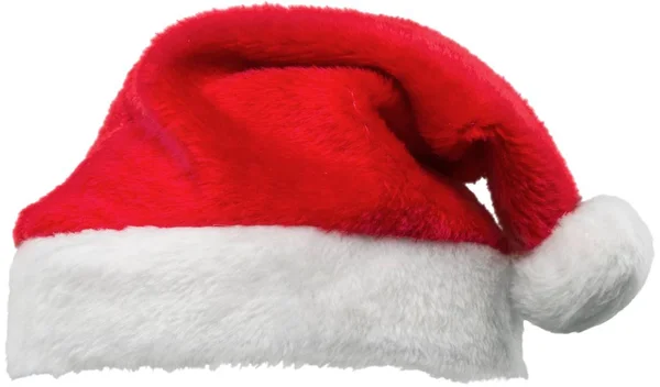 Красный Санта Шляпу Изолированы Белом Фоне — стоковое фото