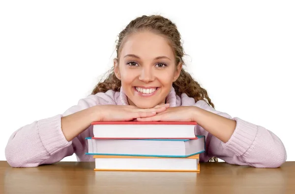 Portrait of young cute woman student — Stock Photo, Image
