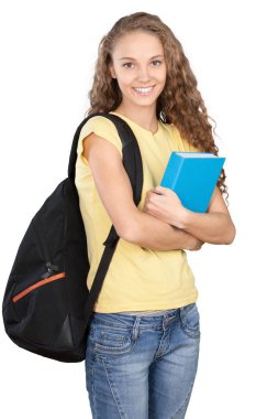 Genç ve güzel kadın öğrenci