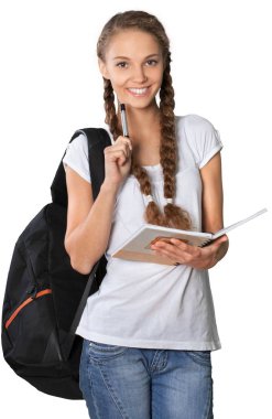 Genç ve güzel kadın öğrenci