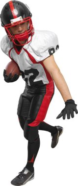 beyaz izole Amerikan futbolu oyuncusu 