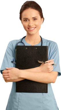 güzel bir genç kadın doktor