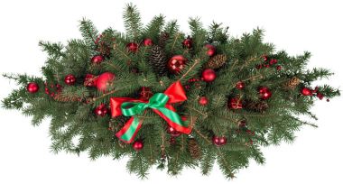 Arka plan üzerinde Noel şenlikli süslemeleri