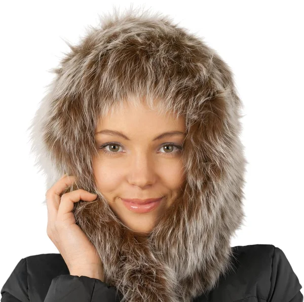 Junge Frau in warmer Kleidung — Stockfoto