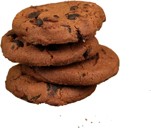 Stack of chocolate cookies — Stock Photo, Image