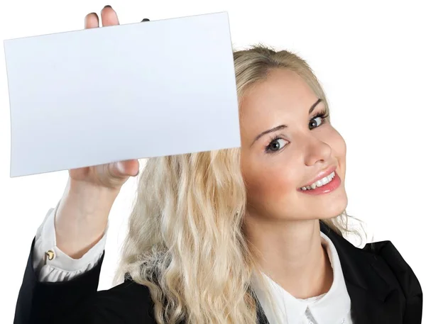 Retrato de jovem empresária — Fotografia de Stock