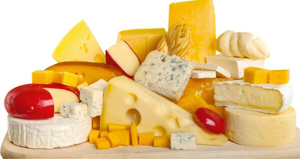 many delicious aged cheeses 