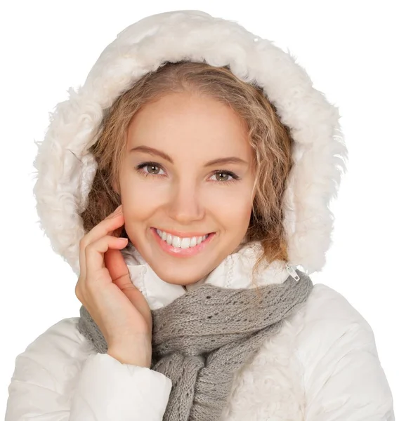 Fiatal nő téli ruhák — Stock Fotó