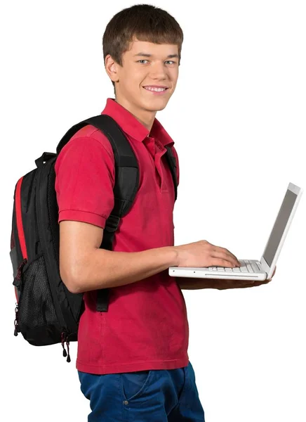 Man met laptop — Stockfoto