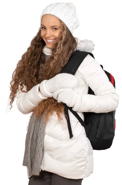 Genç sevimli kadın öğrenci portresi