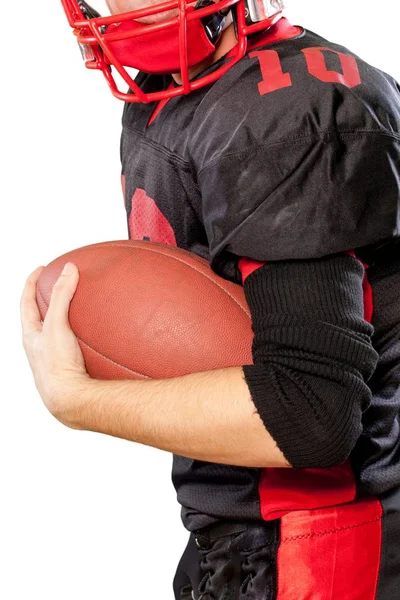beyaz izole Amerikan futbolu oyuncusu 