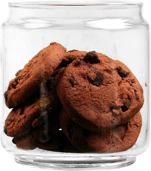 Biscotti Con Cioccolato Sfondo Chiaro — Foto Stock