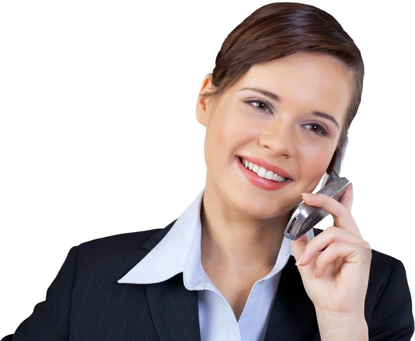 Businesswoman using mobile — Stock Photo, Image