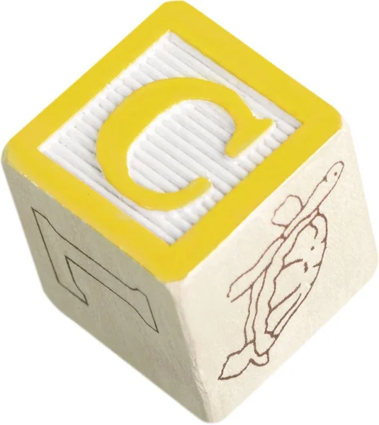 Кубик іграшки з літерою — стокове фото