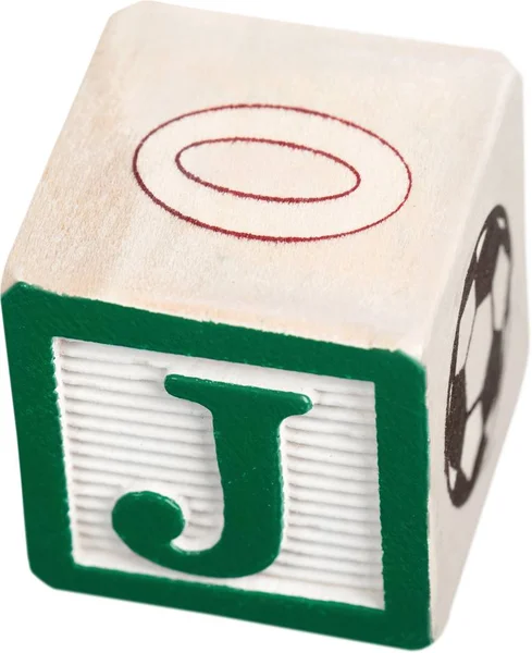 Παιχνίδι κύβος με επιστολή — Φωτογραφία Αρχείου