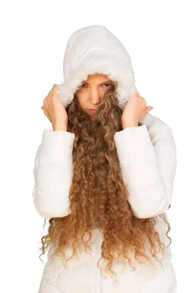 穿着冬衣的年轻女子 — 图库照片