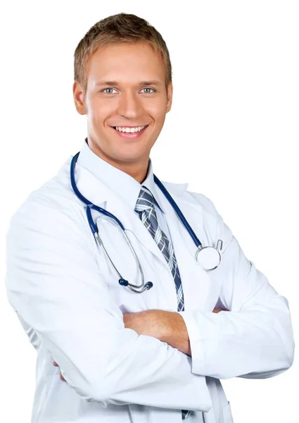 Pohledný mladý muž lékař — Stock fotografie