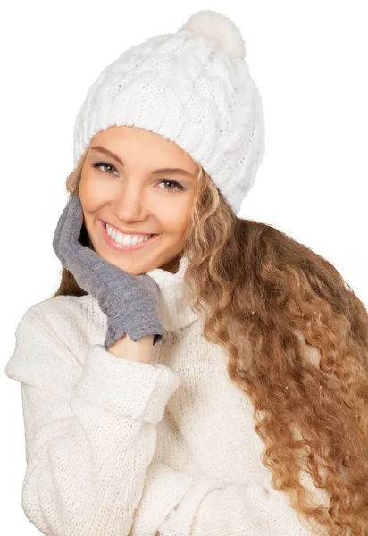 Mujer joven en ropa de invierno — Foto de Stock