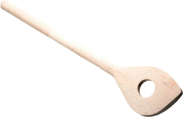 Pojedynczy drewnianą łyżką — Zdjęcie stockowe