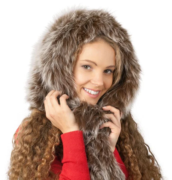 Junge Frau in Winterkleidung — Stockfoto