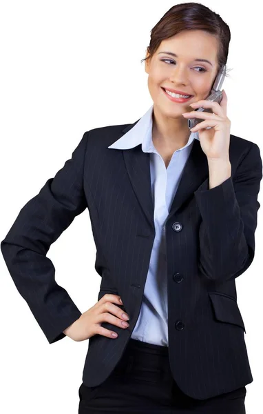 Young woman with phone — Stock Photo, Image