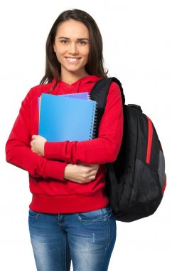 Genç ve güzel kadın öğrenci