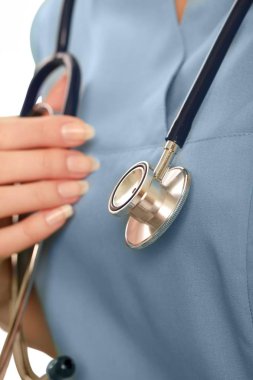 Steteskoplu kadın doktor. 