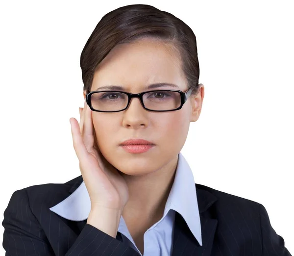 Joven empresaria en gafas — Foto de Stock