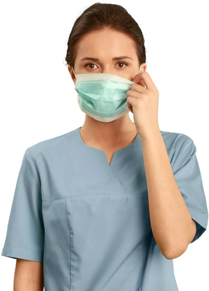 female doctor wearing mask