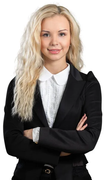 Porträt einer jungen blonden Geschäftsfrau — Stockfoto