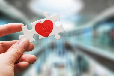 Mavi puzzle parçaları 