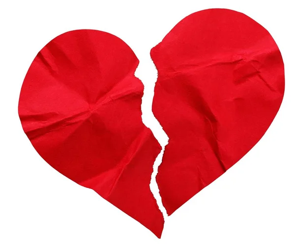 Κοντινό Πλάνο Του Σπασμένα Κόκκινη Καρδιά Για Φόντο Ημέρα Του — Φωτογραφία Αρχείου