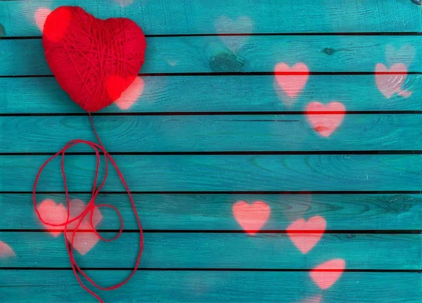 Background with red hearts — Stock Photo, Image