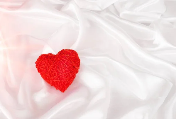 Закри Червоне Серце День Святого Валентина Фону — стокове фото
