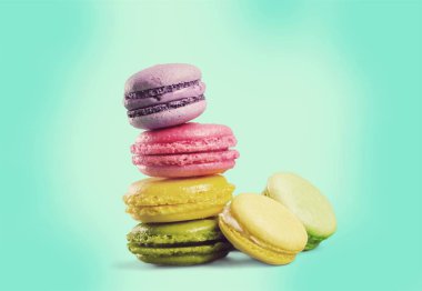 lezzetli renkli macaroons