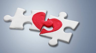 Mavi puzzle parçaları 