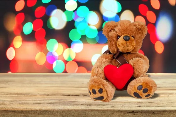 Teddybär mit Herz — Stockfoto