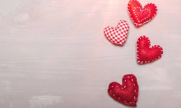 Background with red hearts — Stock Photo, Image